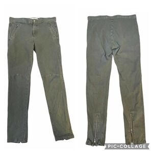 French Connection Denim 72 Women Skin Tight Jeans Back zipper Green‎ Size 10